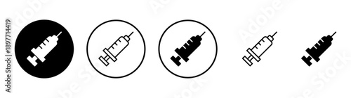 Syringe icon vector. injection sign and symbol.vaccine icon
