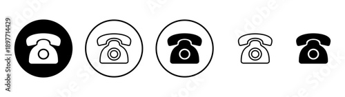 Telephone icon vector. phone sign and symbol