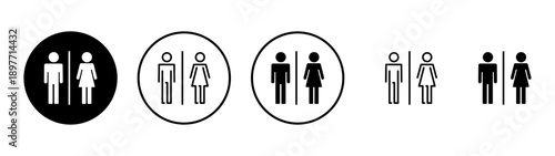 Toilet icon vector. Girls and boys restrooms sign and symbol. bathroom sign. wc, lavatory