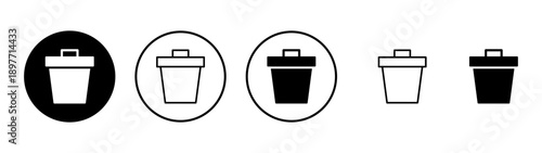 Trash icon vector. trash can icon. delete sign and symbol.