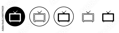 Tv icon vector. television sign and symbol