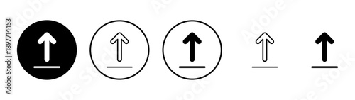 Upload icon vector. load data sign and symbol
