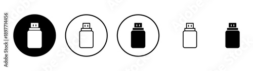 Usb icon vector. Flash disk sign and symbol. flash drive sign.