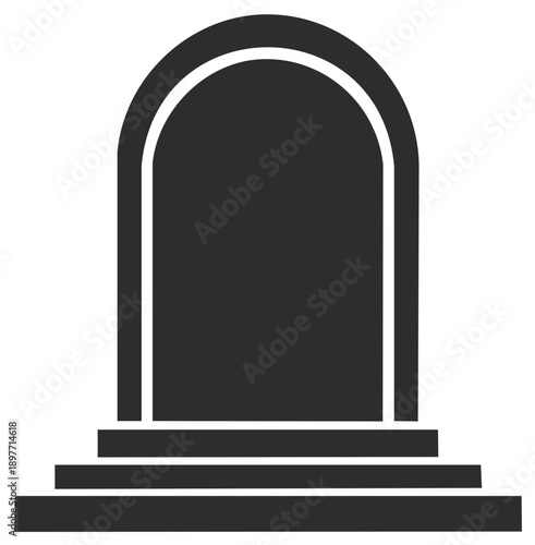 Tombstone Silhouette Grave Marker Milestone Tomb Stone Icon Image