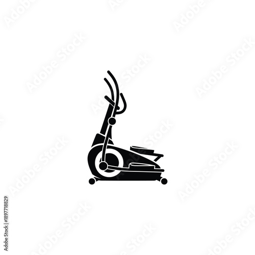 Modern elliptical machine illustration for fitness and exercise purposes in home or gym settings