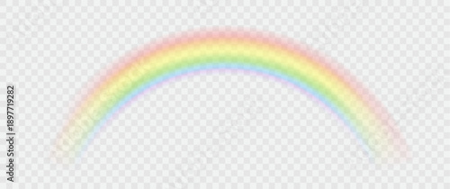 Rainbow icon isolated on background. Colorful rainbow representing weather forecast and climate conditions. Vector illustration.