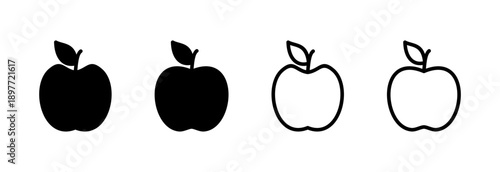 Apple icon vector illustration. Apple sign and symbols for web design.
