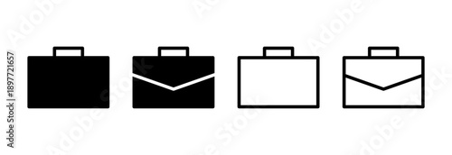 Briefcase icon vector illustration. suitcase sign and symbol. luggage symbol.