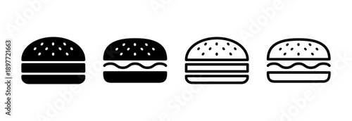 Burger icon vector illustration. burger sign and symbol. hamburger