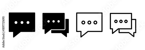 Chat icon vector illustration. speech bubble sign and symbol. comment icon. message