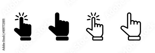 Hand cursor icon vector illustration. cursor sign and symbol. hand cursor icon clik