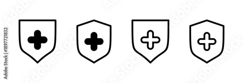 Health insurance icon vector illustration. Insurance document sign and symbol