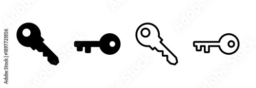 Key icon vector illustration. Key sign and symbol.