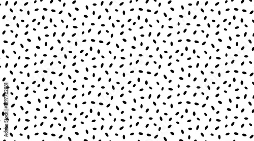 Small black dash seamless pattern on white background. Hand drawn minimal abstract geometric texture. Simple vector illustration for scandinavian decor, modern textile and minimalist wallpaper.