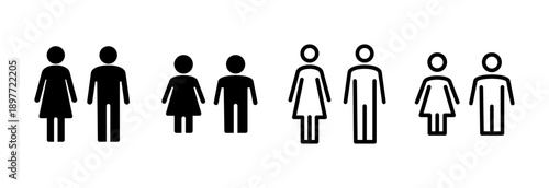 Man and woman icon vector illustration. male and female sign and symbol. Girls and boys