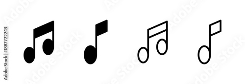 Music icon vector illustration. note music sign and symbol