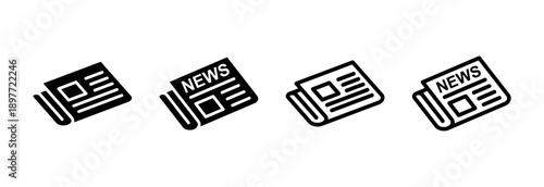 Newspaper icon vector illustration. news paper sign and symbolign