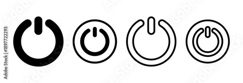 Power icon vector illustration. Power Switch sign and symbol. Electric power