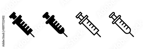 Syringe icon vector illustration. injection sign and symbol. vaccine icon