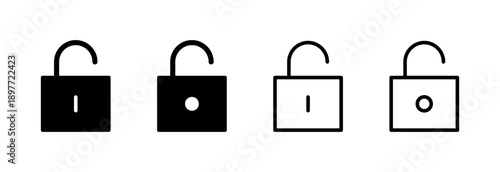 Unlock icon vector illustration. Unlock sign and symbol. unlocked padlock icon