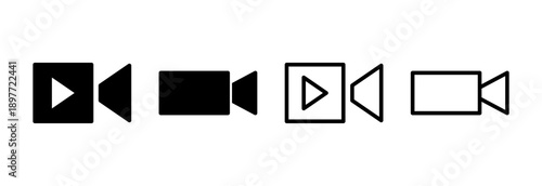 Video icon vector illustration. video camera sign and symbol. movie sign. cinema