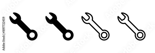 Wrench icon vector illustration. repair icon. tools sign and symbol