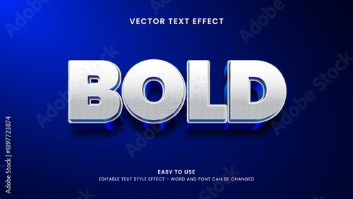 bold editable text effect 3d vector 