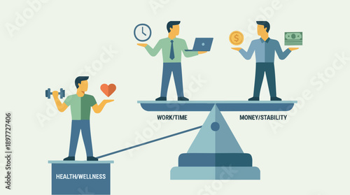 Businessman balancing work and personal life.