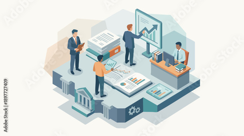 Business people working with data analysis.