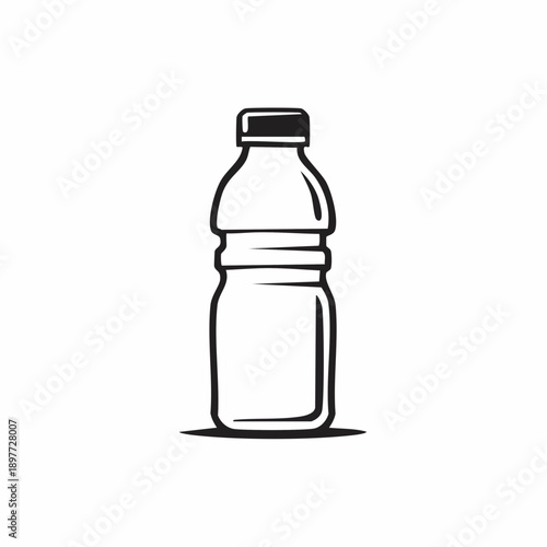 ペットボトルのラインアイコン 水分補給の生活素材