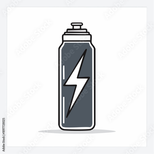 スポーツドリンクボトルのラインアイコン 水分補給のイメージ