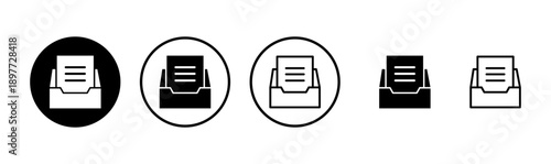 Archive folders icon logo design. Document vector icon. Archive storage icon.