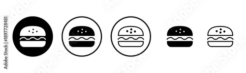 Burger icon logo design. burger sign and symbol. hamburger