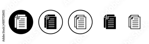 Document icon logo design. Paper sign and symbol. File Icon