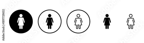 Female icon logo design. woman sign and symbol