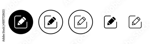 Edit icon logo design. edit document sign and symbol. edit text icon. pencil. sign up