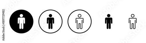 Man icon logo design. male sign and symbol. human symbol