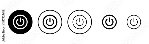 Power icon logo design. Power Switch sign and symbol. Electric power