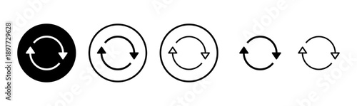 Refresh icon logo design. Reload sign and symbol. Update icon.
