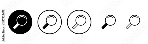 Search icon logo design. search magnifying glass sign and symbol