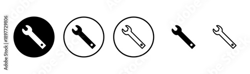 Wrench icon logo design. repair icon. tools sign and symbol