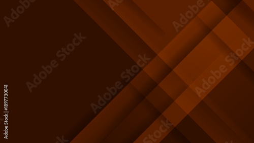 Elegant dark brown and chocolate abstract background with premium layered geometric shapes and shadows