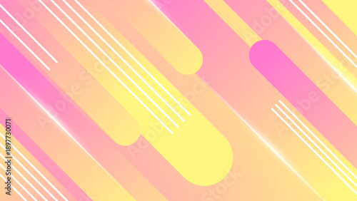 Colorful soft pastel abstract background featuring rounded diagonal lines and bright neon gradients