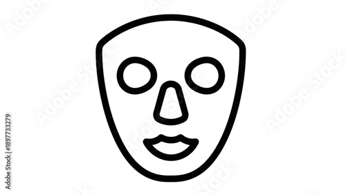 Simple cartoon face mask design.