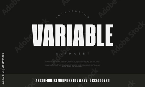 Variable ultra condensed bold display font for powerful headline and tall impact poster design