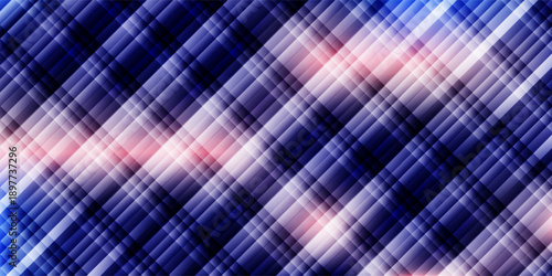 Iridescent purple glass ripple background, vibrant blue and pink fractal gradient with smooth distortion texture. Abstract luminous background, soft glow, Modern vector illustration.