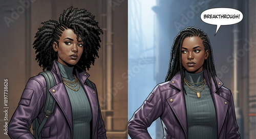 Futuristic Woman Character Design.