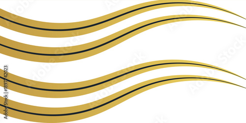 Abstract banner gold web banner waves vector in gold colors. Abstract swoosh texture. abstract decoration