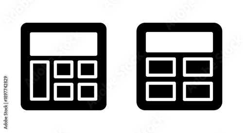 Calculator icon symbol for apps and websites. Accounting calculator sign and symbol.