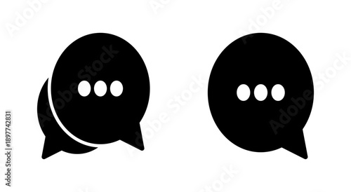 Chat icon symbol for apps and websites. speech bubble sign and symbol. comment icon. message